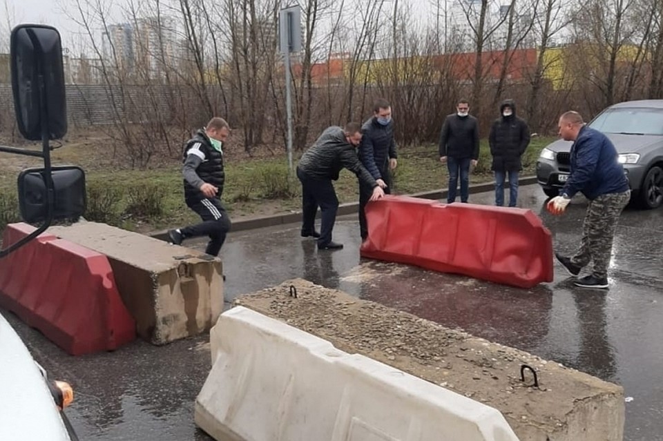 В Липецке перекрыли въезд на Набережную