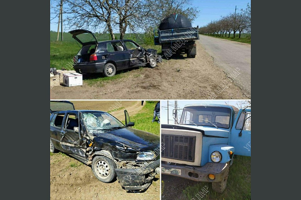 ДТП произошло на трассе Григориополь-Гыртоп. Фото источн ика.