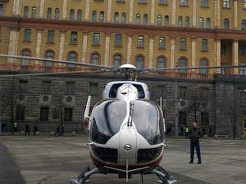 Вертолет МЧС на Лубянке