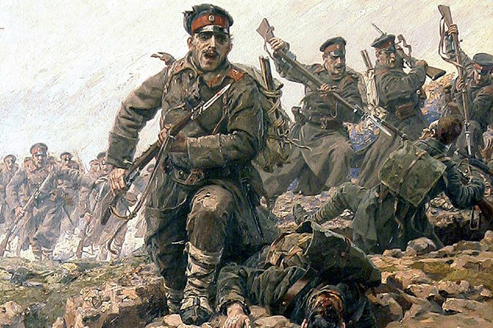 Фрагмент картины Ярослава Вешина "На нож" (1912)