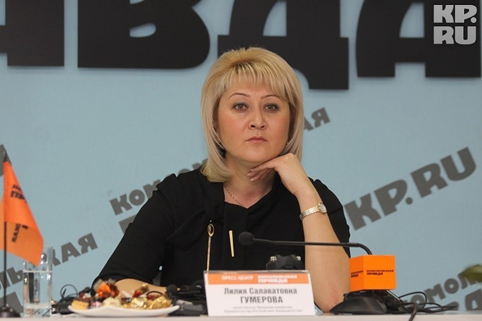 Лилия Гумерова в пресс-центре «КП»