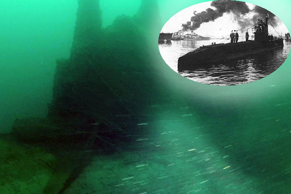 За 70 лет «Щ-216» (на фото справа вверху) обросла мидиями.