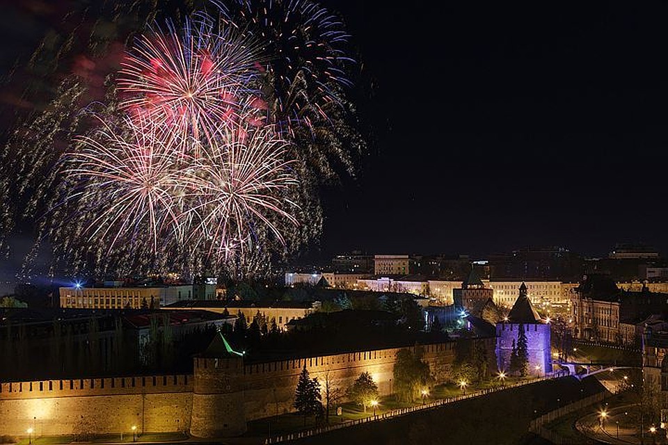 Салют на день Победы в Нижнем Новгороде 9 мая начнется в 22.00.