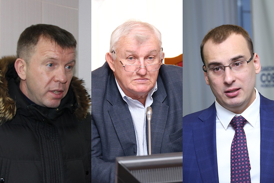 Слева направо: депутаты Дмитрий Козловский, Александр Козлов и Иван Сидоренко.