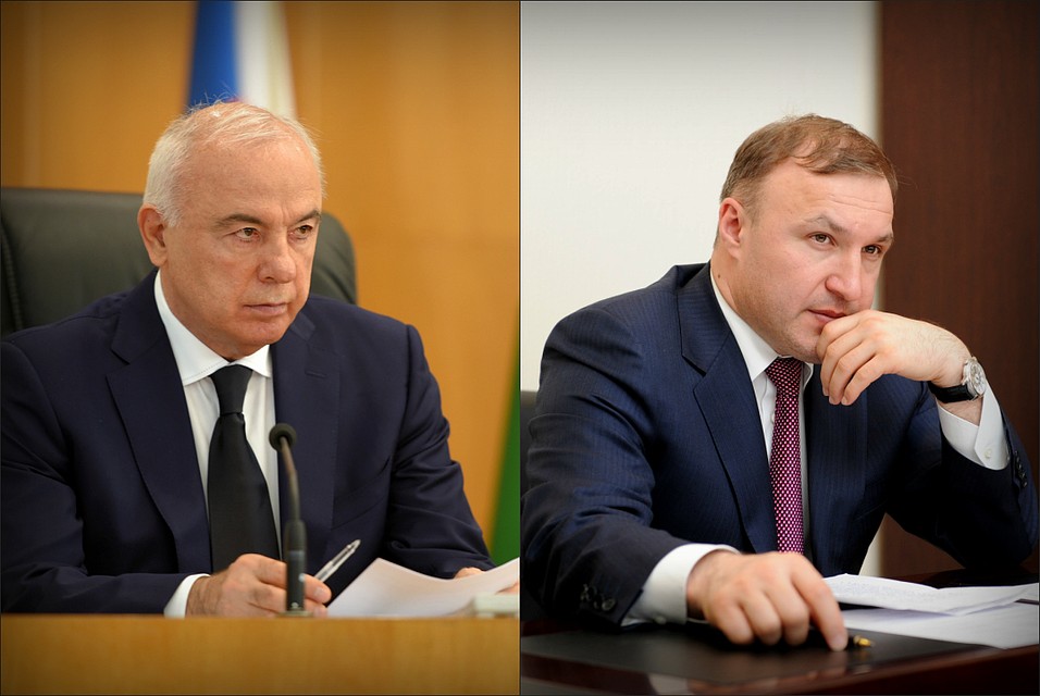 Аслан Тхакушинов отказался от кресла главы и предложил кандидатуру на пост преемника - Мурата Кумпилова. Фото: adygheya.ru