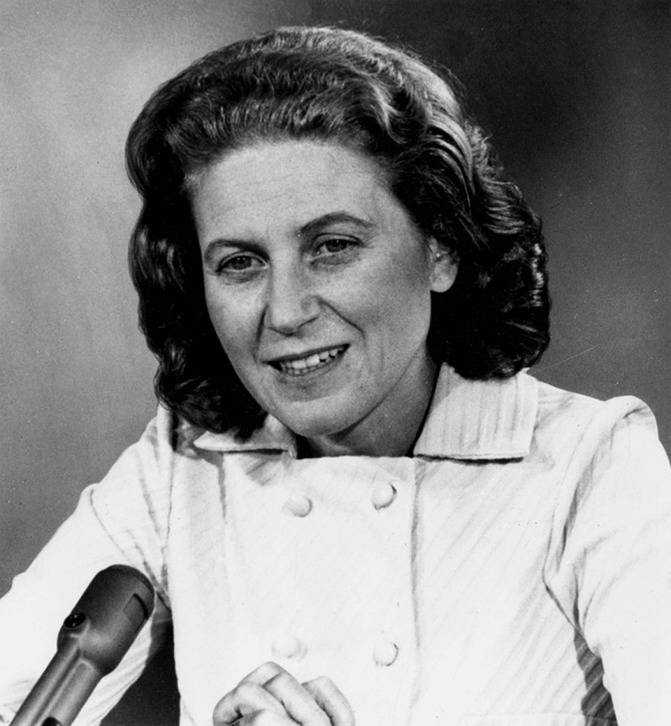 1969 год. Дочь Иосифа Сталина Светлана Аллилуева во время интервью телекомпании NBC в программе "Встреча с прессой".
