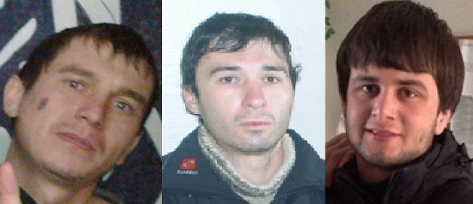 Слева направо: Ныров, Шебзухов, Шериев. Фото: пресс-служба УМВД по Петербургу