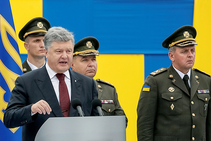 Выступление президента Порошенко. Фото: REUTERS