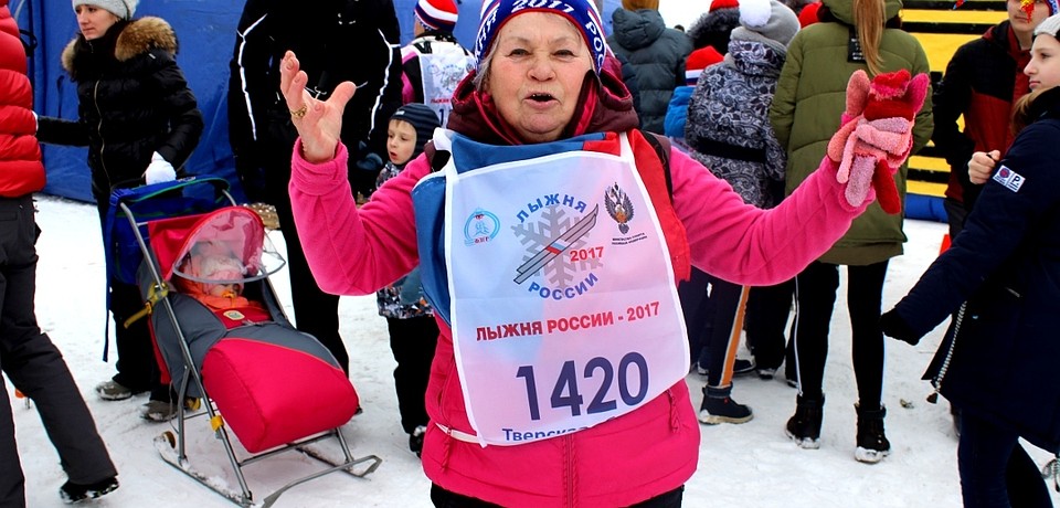 Лидия Александровна Симонова: "Лыжня России" - это радость и позитив! Фото: Ирина ТАРАСОВА