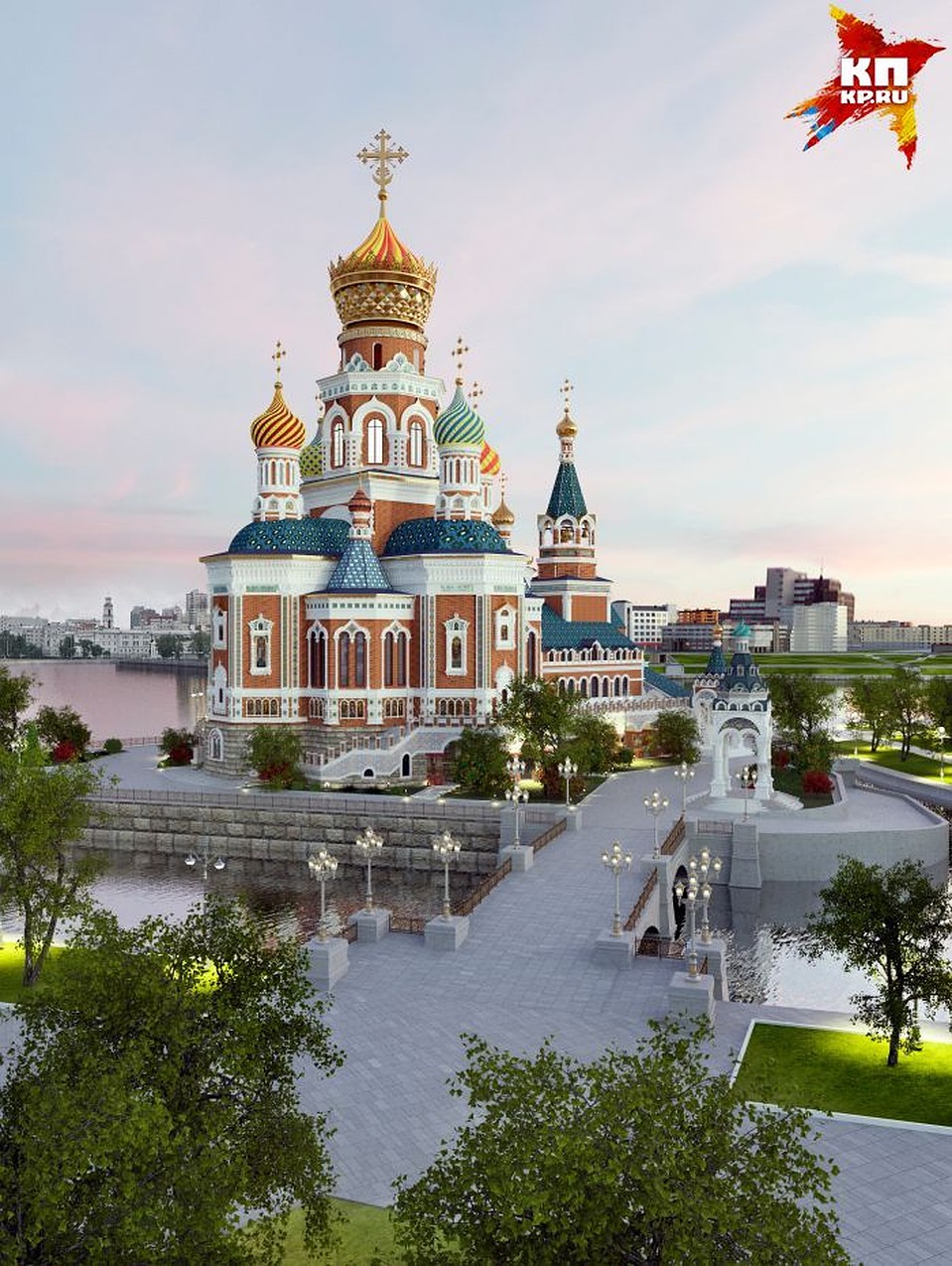 Храм построят на искусственном острове.Фото: Управление информационной политики и связям с общественностью ЗАО «Русская Медная Компания»