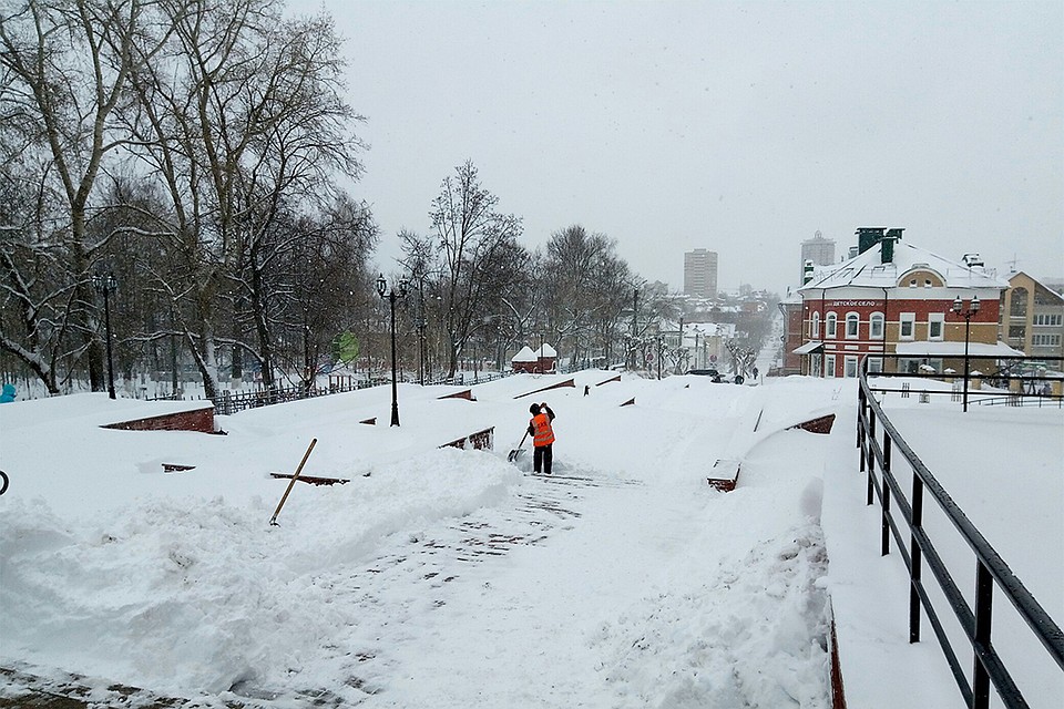 Киров оказался в эпицентре снежной бури Фото: Елизавета Захарова