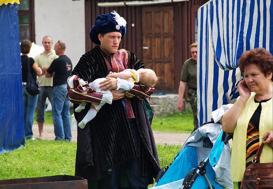 На съемочной площадке с маленькой дочкой Оливией. Фото: личный архив