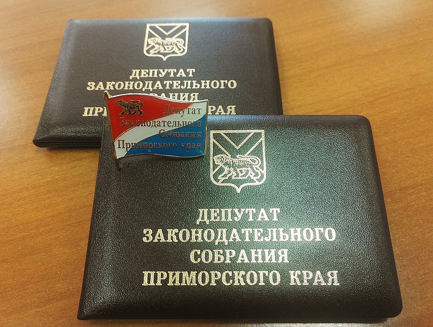 Юлия Марченко и Александр Щербаков получили депутатские удостоверения после победы на довыборах 9 сентября. Фото: zspk.gov.ru