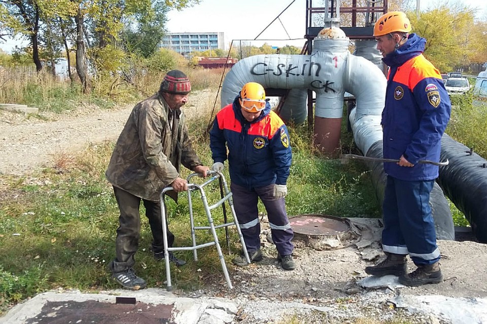 В Комсомольске-на-Амуре пожилой мужчина два дня ждал помощи в колодце Фото: ДВРПСО МЧС России