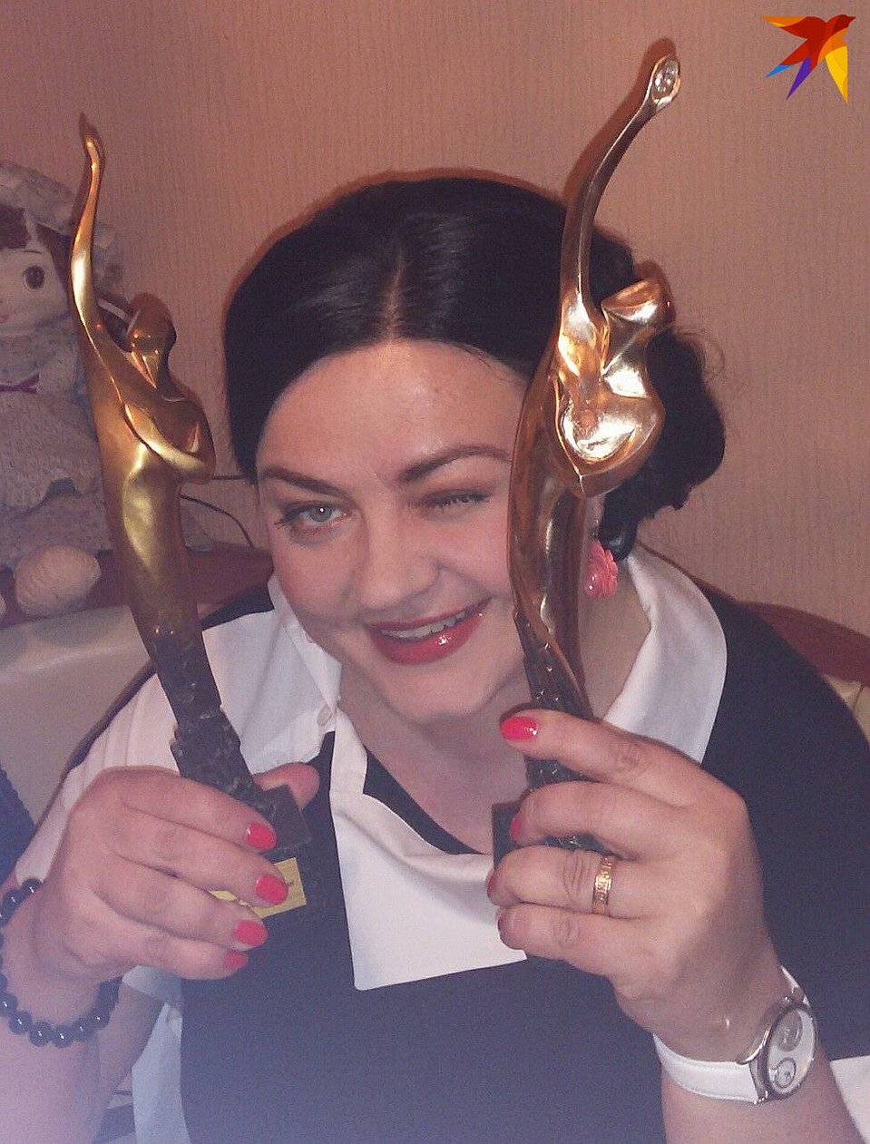 Ольга и ее "Телевершины". Фото: личный архив.