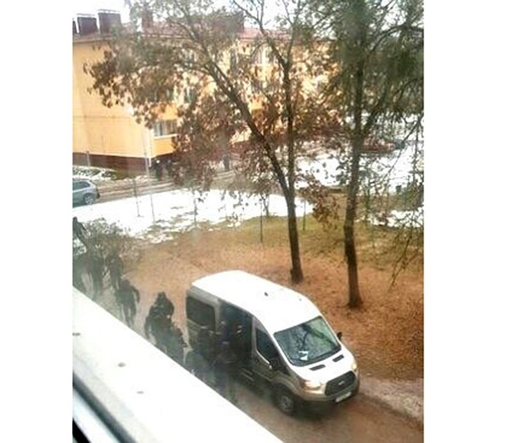 Из окна школы №2 в Столбцах. Фото предоставлено очевидцем.