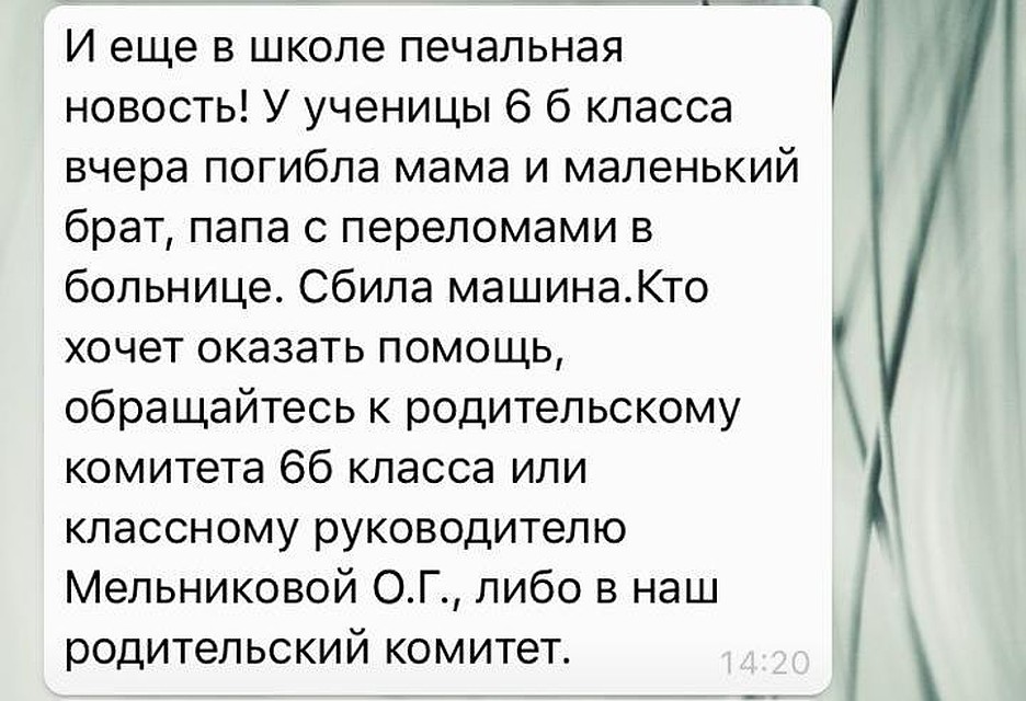 В школе организовывают сбор денег. Фото: скриншот.