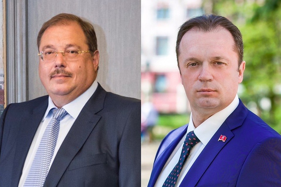 Депутат Госдумы, руководитель БРО ЛДПР Борис Пайкин (слева) и его первый заместитель, депутат Брянской областной Думы Сергей Антошин.