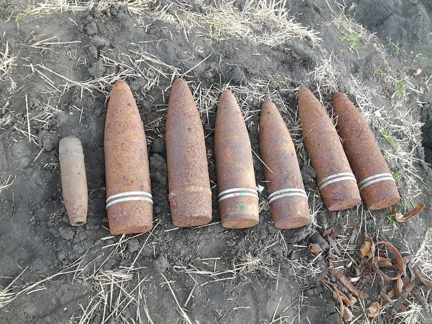 Семь снарядов уничтожили на полигоне Фото: УГПСС Липецкой области