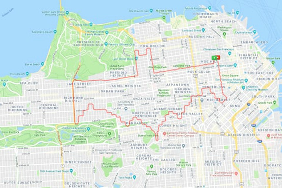 Знак Бэтмена. Фото: из аккаунтов Strava и MapMyRun Ленни Могана