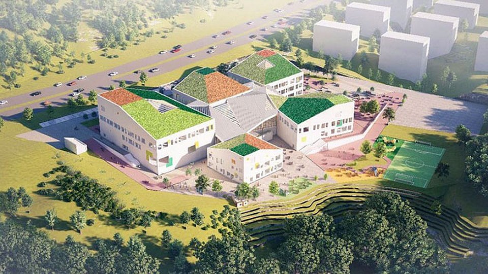 Новое здание High Tech Academy объединит под одной крышей детский образовательный центр с арт- и музыкальную школу, бассейн, фитнес-центр, танцевальную студию и зал боевых единоборств. Фото ridus