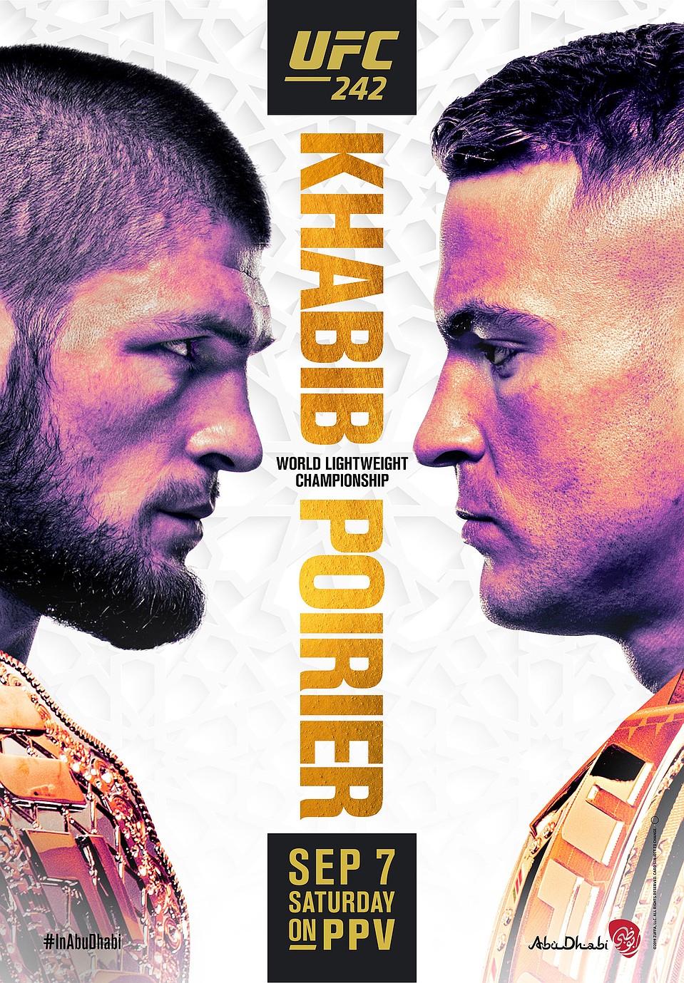Официальный постер боя Хабиб — Порье. Фото: twitter UFC