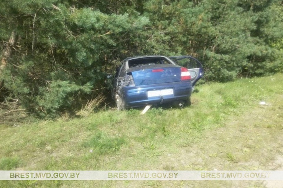 Женщина уходила от столкновения, оказалась в кювете и была сильно травмирована. Фото: УВД Брестского облисполкома.