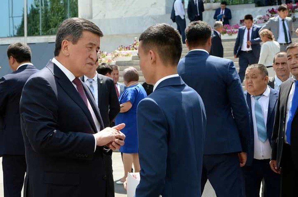 Сын Камчыбека Каримова на встрече с главой Кыргзстана. Фото: «Дом народов Урала»