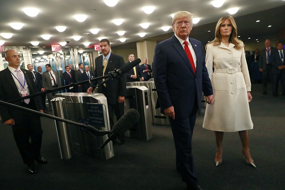 Дональд и Мелания Трамп прибыли на открытие 74 ассамблеи ОНН в Нью-Йорке. Фото: REUTERS