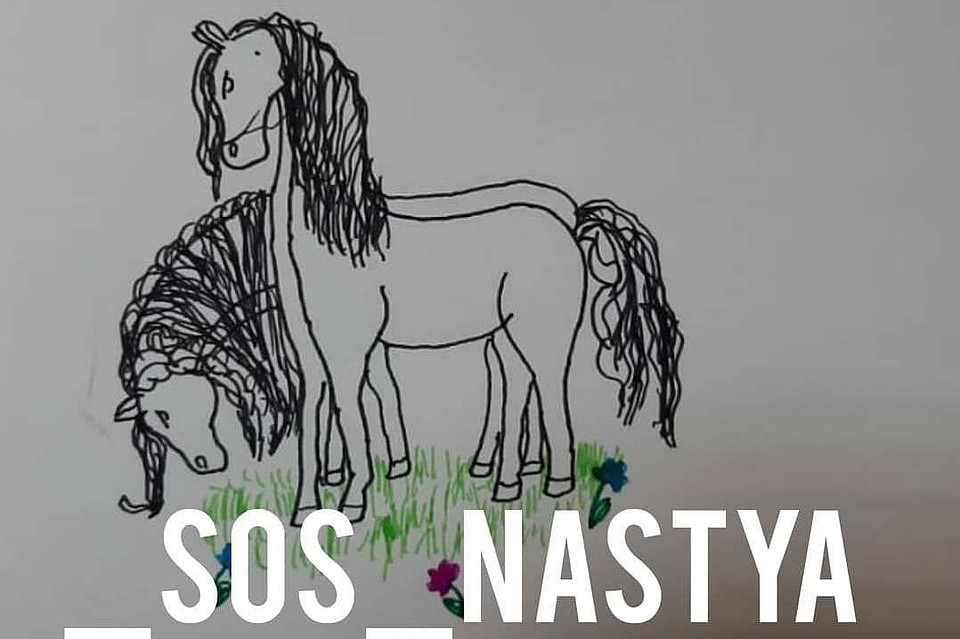 Настя любит рисовать лошадей. Фото: _sos_nastya
