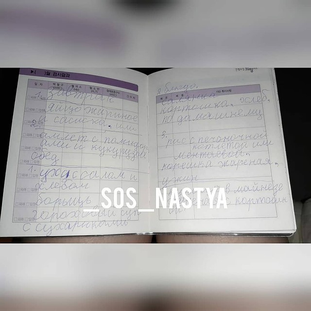 Девочка составляла список любимый блюд, вкус которых забыла. Фото: _sos_nastya