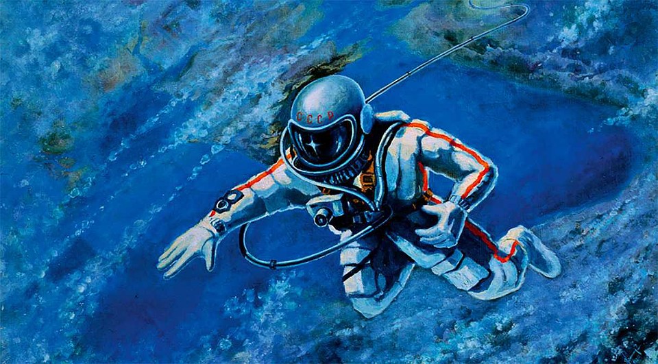 Картина Алексея Леонова "Над Черным морем", 1973 г. Фото: из альбома "Алексей Леонов. Человек и космос".