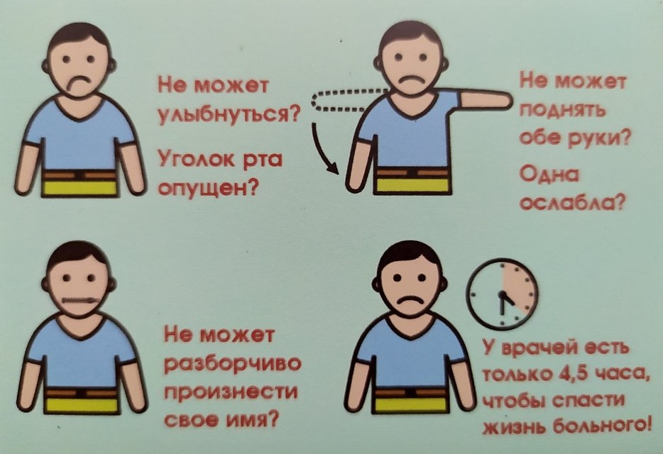 Простой тест на симптомы инсульта Фото: krasgkb20.ru