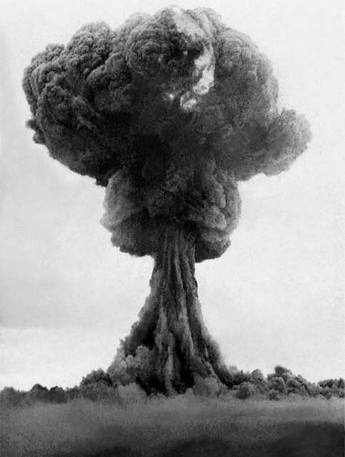 Ядерный гриб после взрыва первой советской атомной бомбы 29 августа 1949 года. Фото: wikimedia.org
