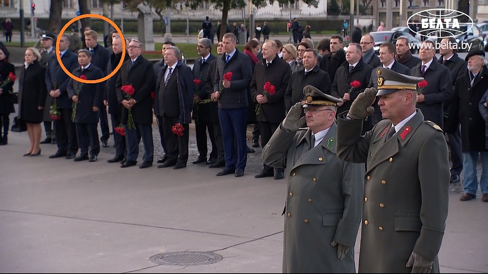 Среди присутствующих мы заметили младшего сына Николая, которого Александр Лукашенко тоже взял в поездку. Кадр БелТА.