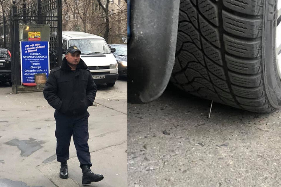 Человек в форме охранника хочет денег. Фото: Соцсети