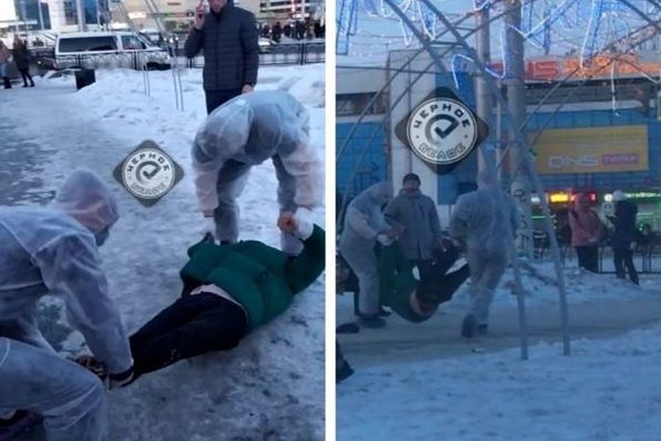 Подобных ребят видели и в Магнитогорске, однако челябинская акция не связана со случаем во второй столице Южного Урала. Фото: «Черное&Белое Магнитогорск»