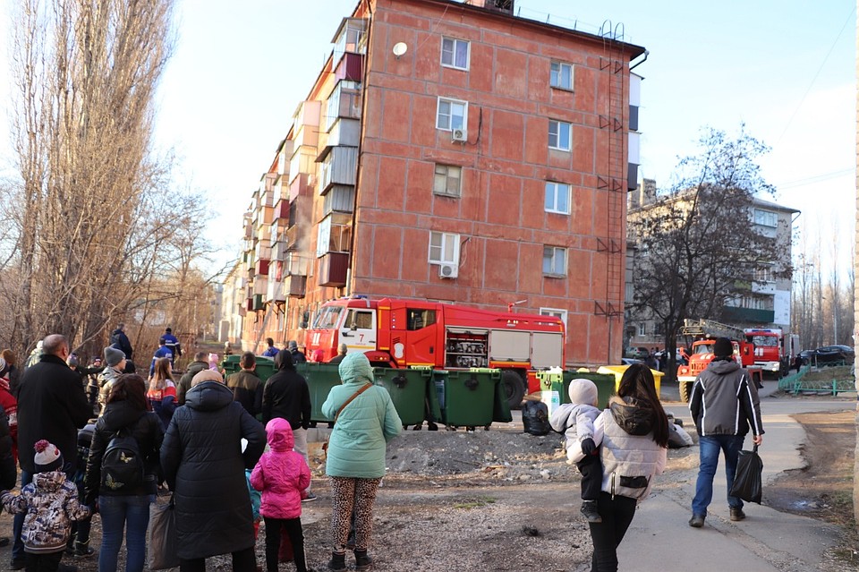 Пожар на улице 40 лет Октября Фото: Пресс-служба ГУ МЧС Липецкой области.