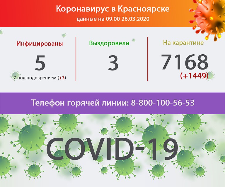 Данные на 9.00 26 марта 2020 года