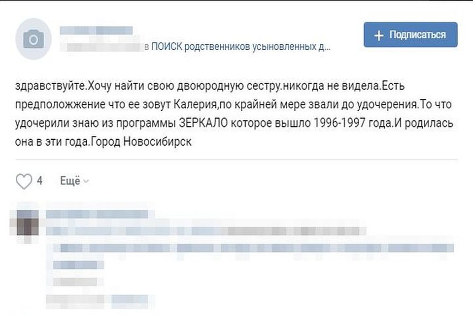 Пост, который написали родной брат и двоюродная сестра Арины-Карелии. Фото: оцсети.