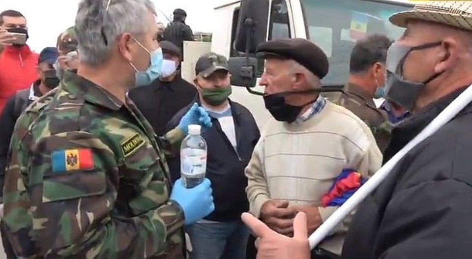 Протестуют, в основном, воевавшие в Приднестровье. Фото: скриншот видео