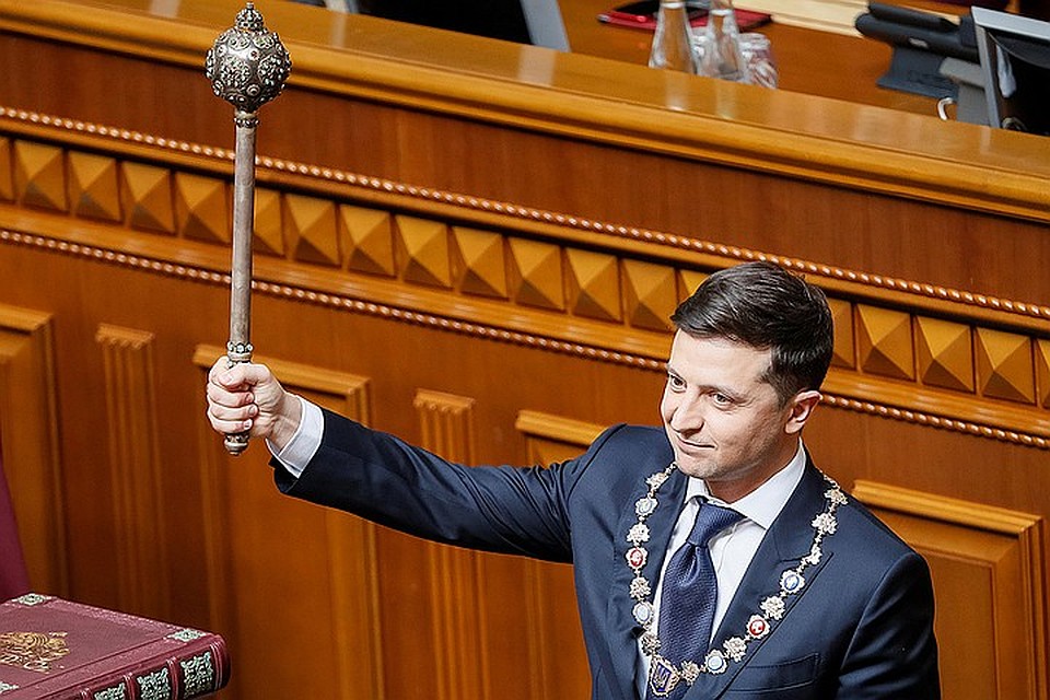 Владимир Зеленский во время церемонии вступления в должность, май 2019 г. Фото: REUTERS