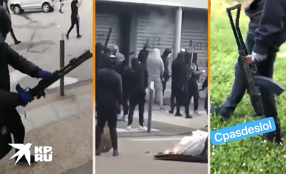 Участники уличной войны не скрывают оружия и активно демонстрируют его на камеру. Фото: Youtube