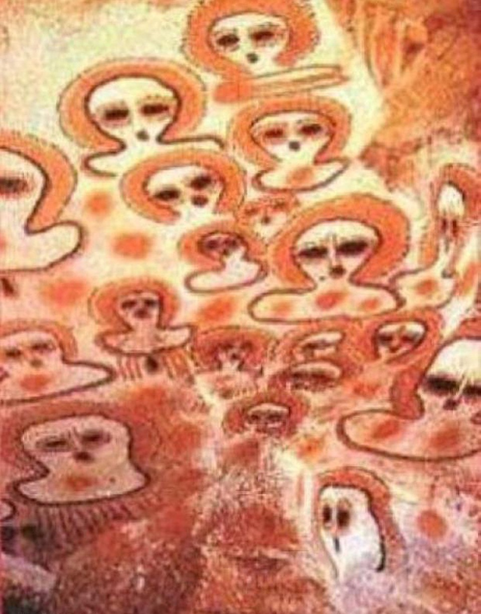 Австралийские пришельцы (Wandjina petroglyphs from Kimberley, Australia. About 5,000 years old).