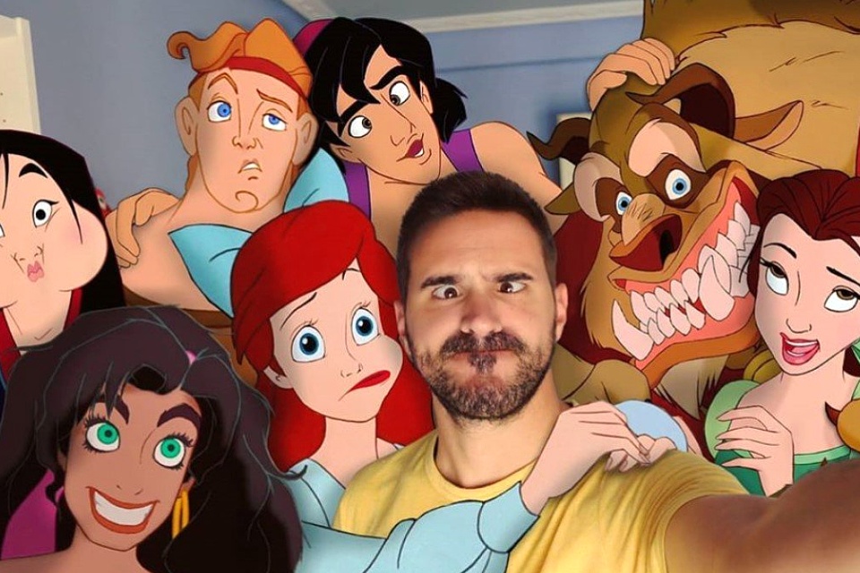 Завтрак у Золушки и джакузи с Симбой: художник добавил персонажей Disney в свою обычную жизнь