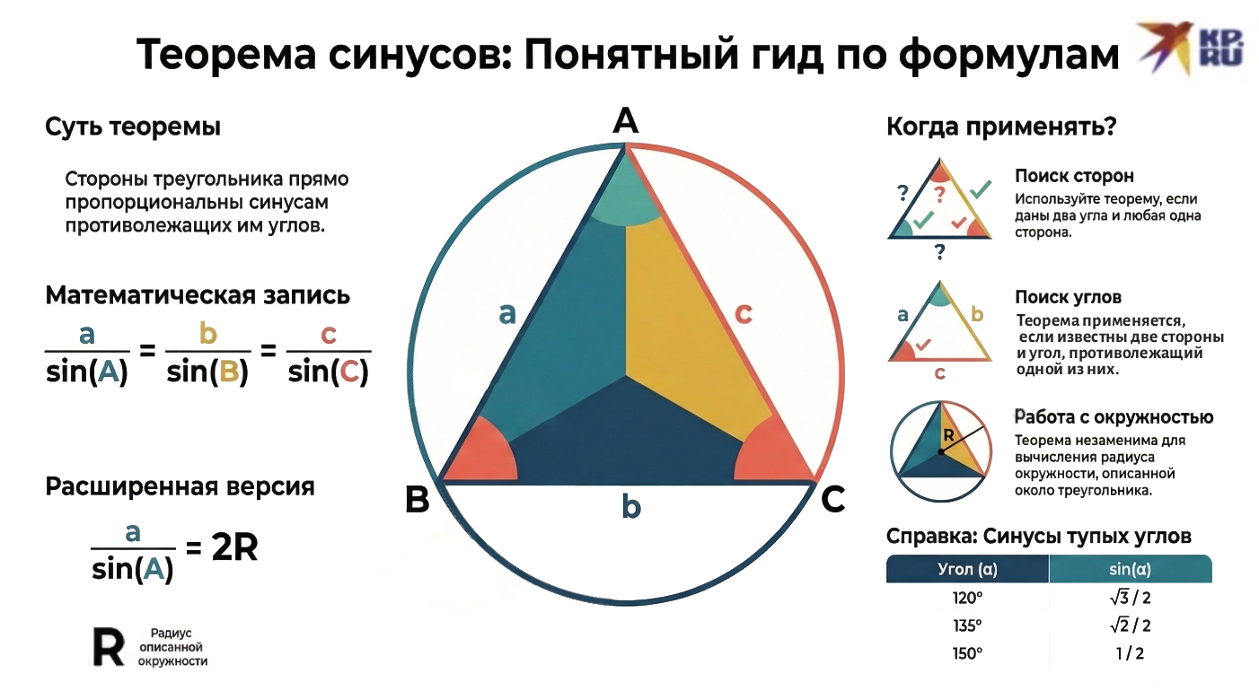 Теорема синусов инфо
