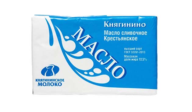 «Крестьянское» масло 72,5 % — «Княгининское»