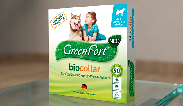 GreenFort ошейник от блох и клещей Neo BioCollar для крупных собак