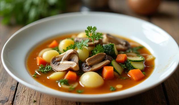 Грибной суп из вешенок