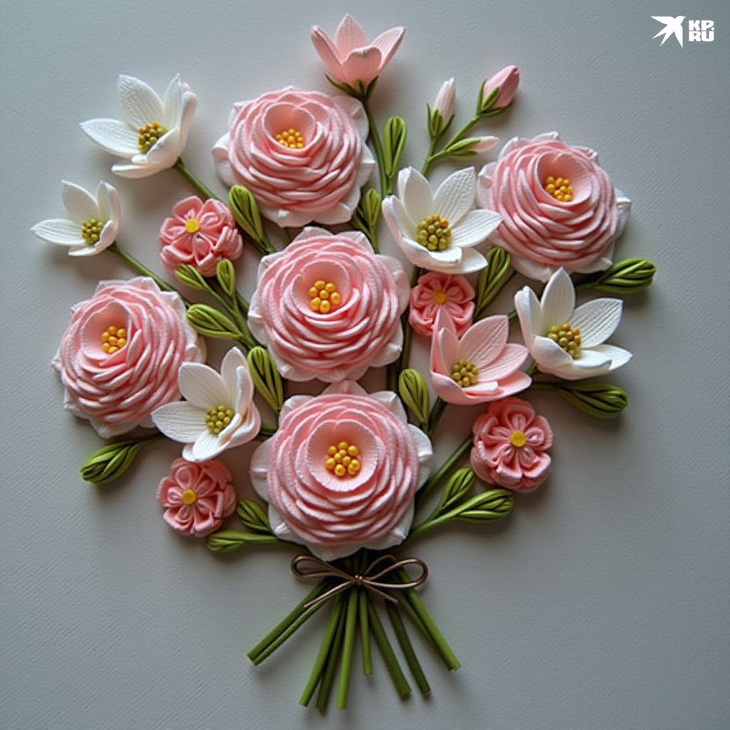 Картинки, фото с вышивкой лентами для вдохновения